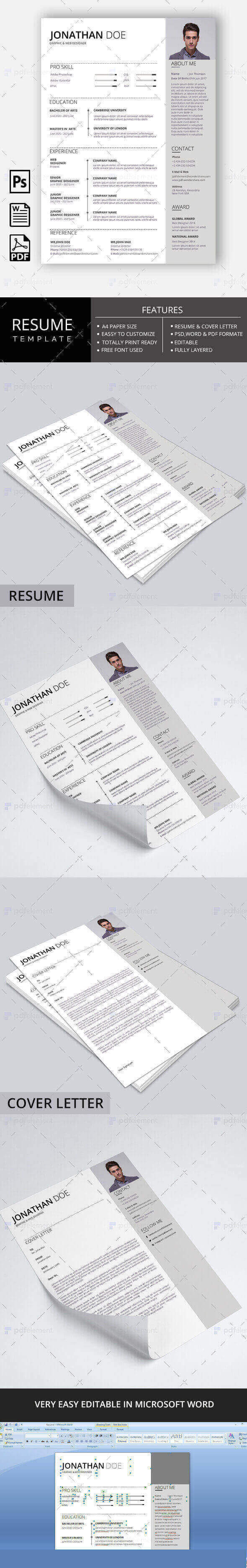 Resume Template - Cloud Gray