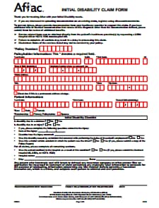 Aflac Initial Disability Claim Form : Edit, Fill, Create and Print