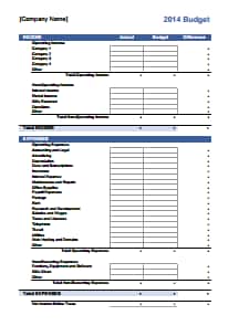 Business Budget Template: Download, Create, Edit, Fill and Print