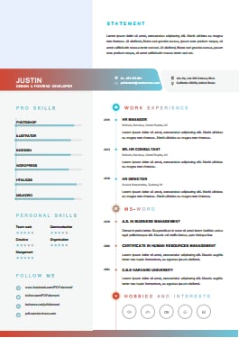 Resume Template - Colorful Life
