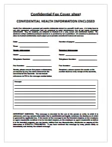 Confidential Fax Cover Sheet Template: Download, Create, Edit, Fill, Print