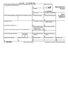 IRS 1099 MISC Form - Free Download, Create, Edit, Fill and Print PDF Templates