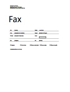 Generic Fax Cover Sheet Template: Download, Create, Edit, Fill