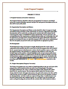 Grant Proposal Template: Download, Create, Edit, Fill and Print