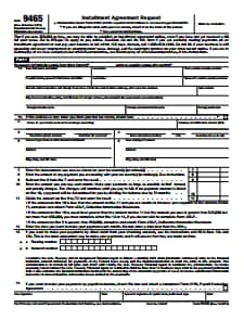 IRS Form 9465 - Free Download, Create, Edit, Fill and Print