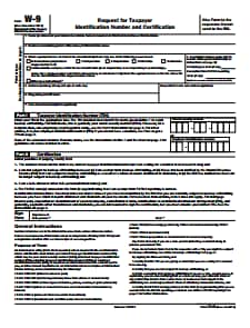IRS W-9 Form - Free Download, Create, Edit, Fill and Print