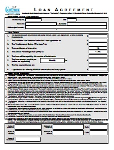 Loan Agreement - Free Download, Create, Edit, Fill and Print PDF Templates