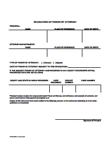 Revocation of Power of Attorney Form: Free Download, Edit, Fill, Print, Create