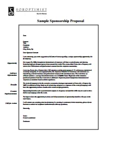 Sponsorship Proposal Template: Free Download, Edit, Fill, Create and Print