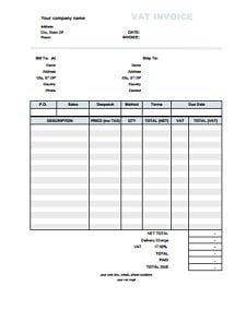 VAT Invoice Template: Free Download, Create, Edit, Fill and Print