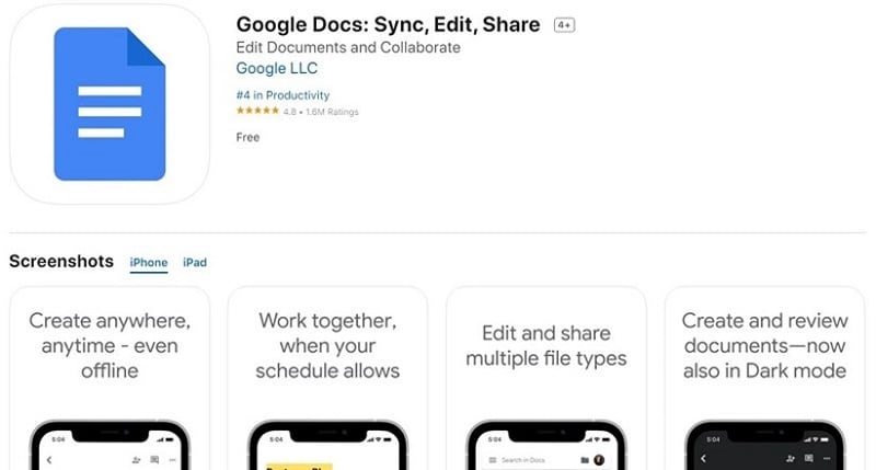 convertir google doc a pdf en ipad 1