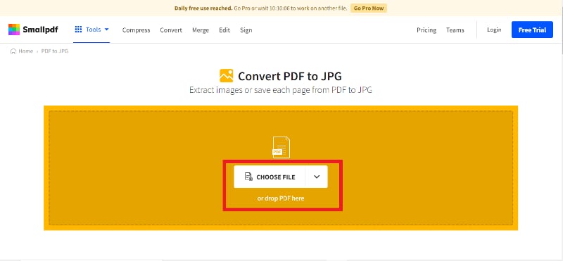 Convert PDF to JPG