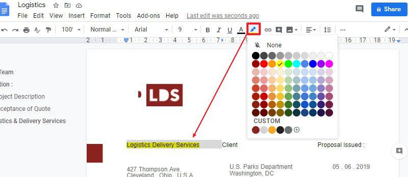 add comments on google docs