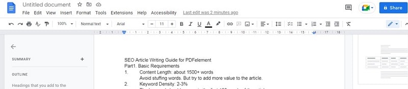 how to delete a page in google docs 1