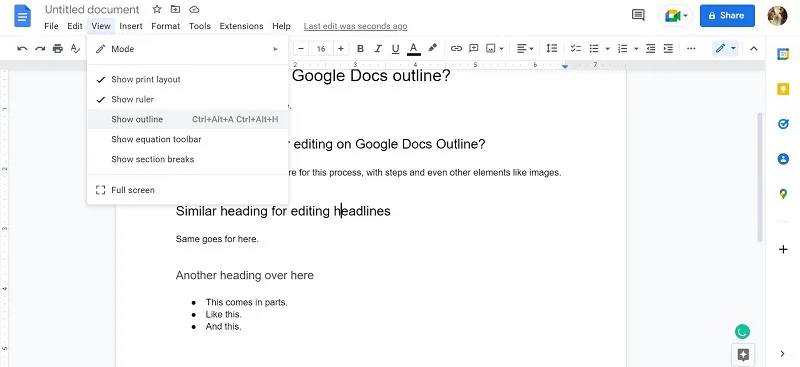 طريقة تعديل المخطط في google docs 10