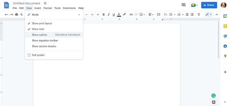 how to edit outline in google docs 3