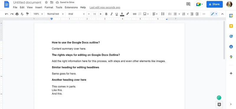 como editar a estrutura de tópicos no google docs 7