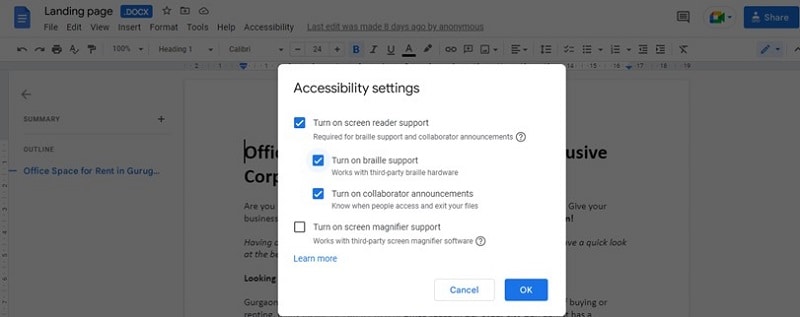 how to get google docs to read to you 7