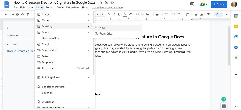 how to sign a document in google docs 2