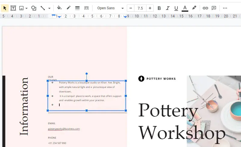  add bullet points in google slides