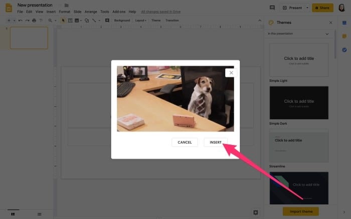 adicionar gifs no google slides