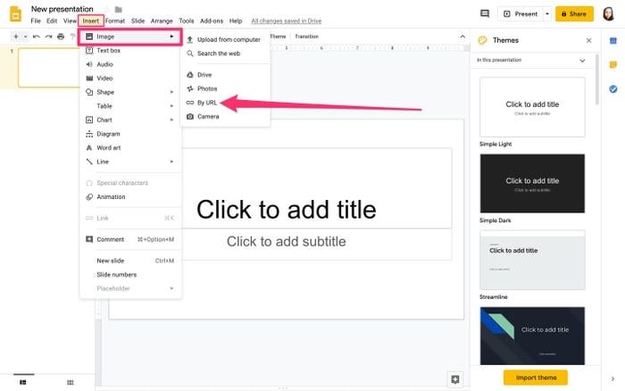 adicionar gifs no google slides