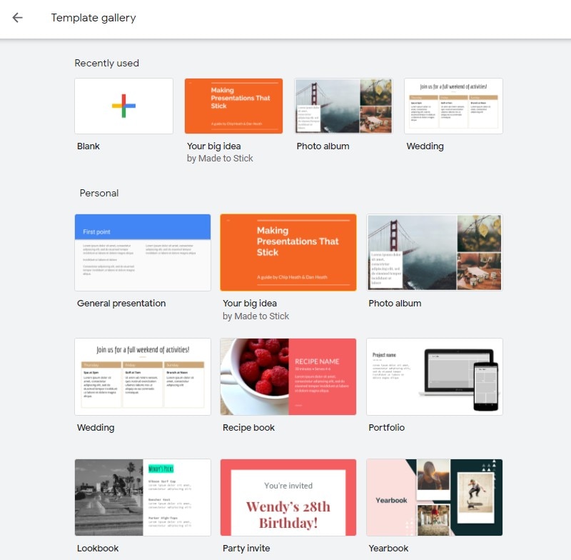 темы для google slides