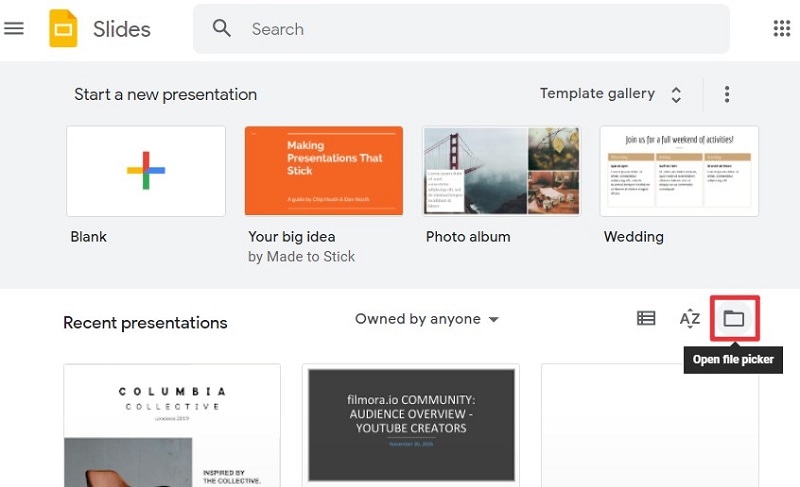 Powerpoint in Google Slides öffnen