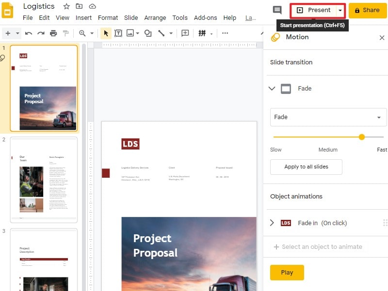 Easy Way to Add Animation to Google Slides