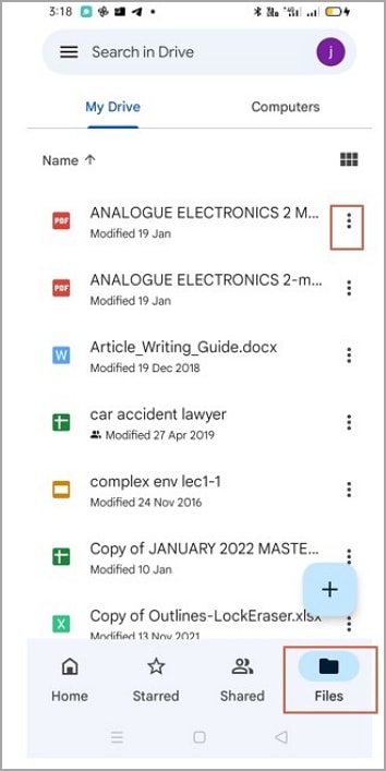 delete pdf from google drive android