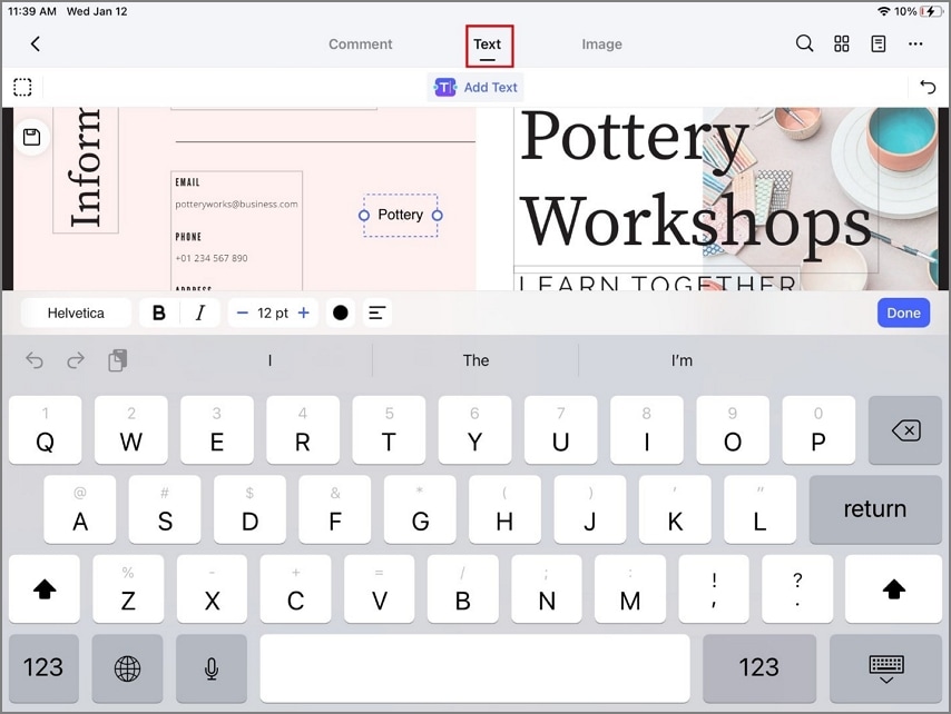 editar texto pdf en iphone con pdfelement 2