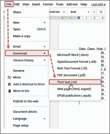 pdf to google sheets convert to csv