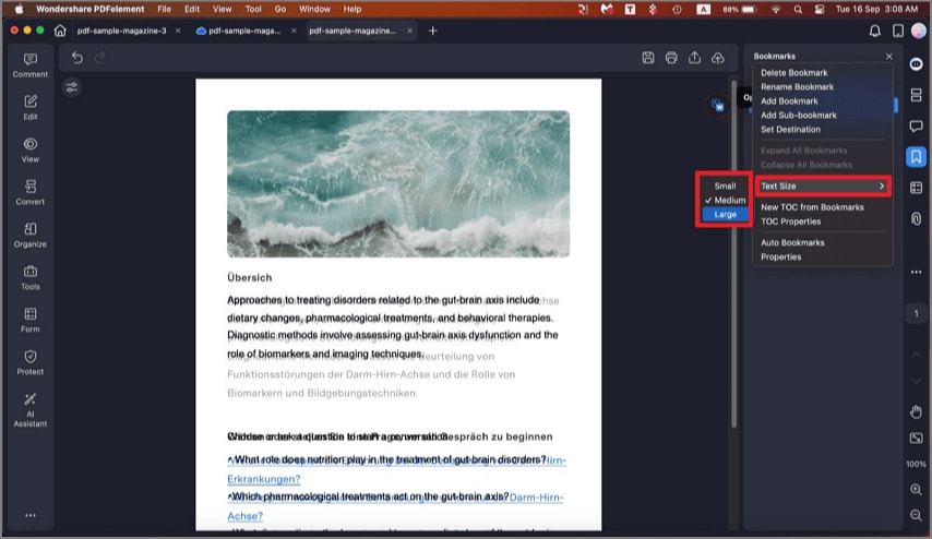 change text size