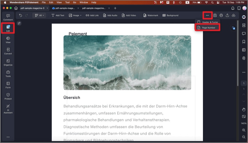 select page number