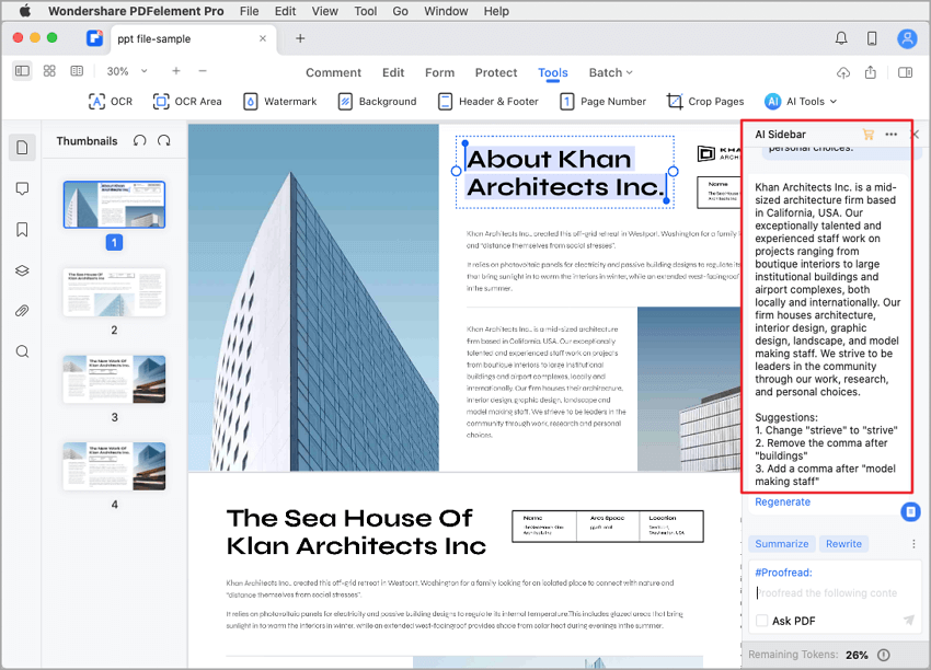 ai proofread text mac result