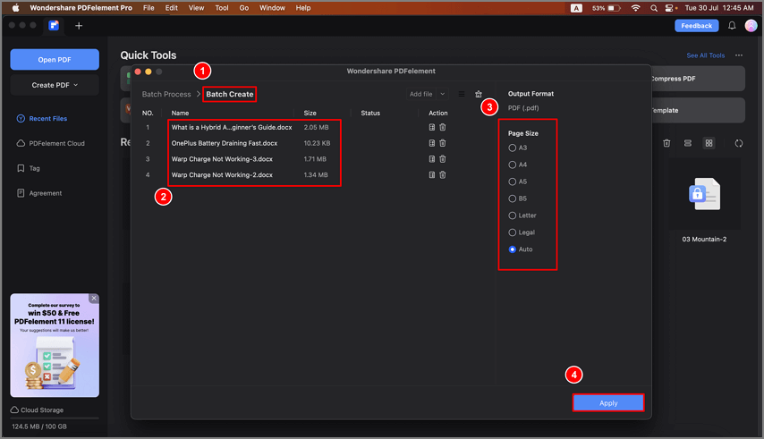 creazione in batch di aggiunte di PDF