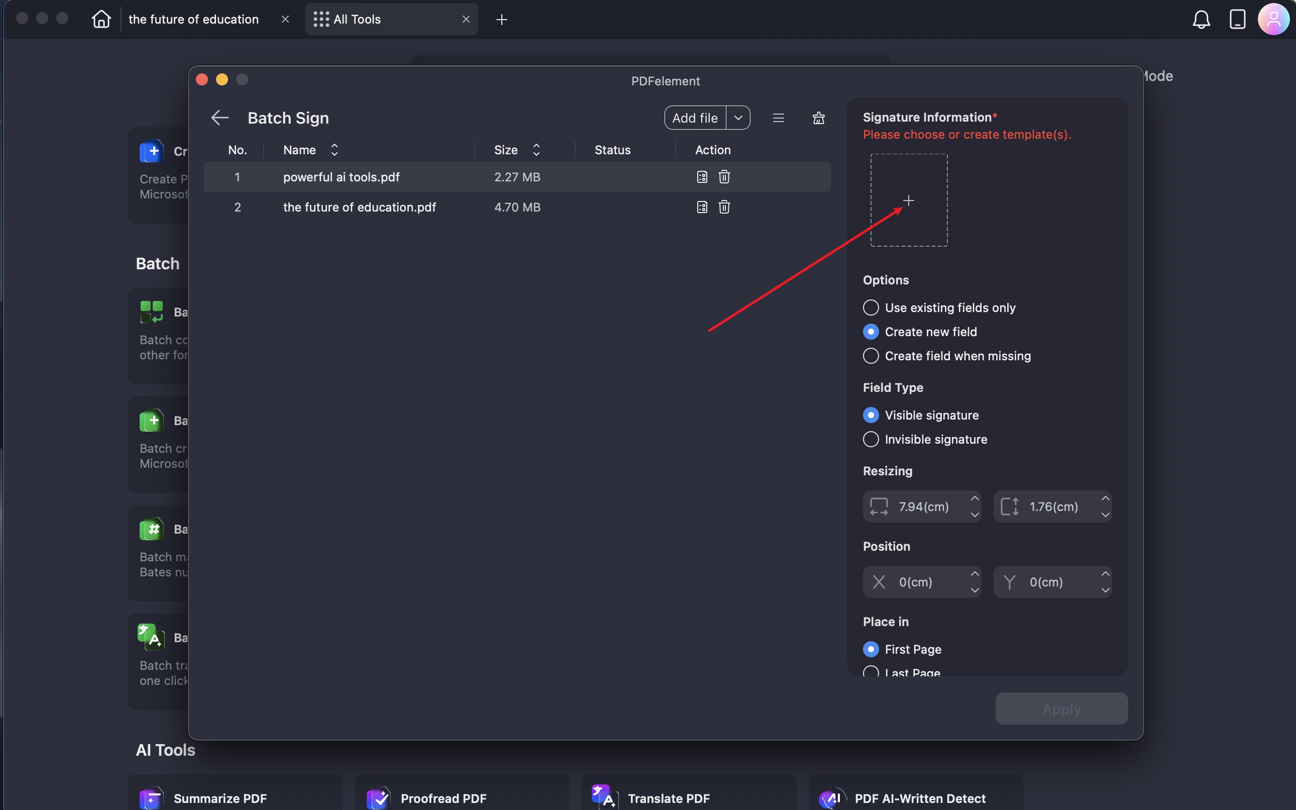 A screenshot of the form editor showing new fields created.