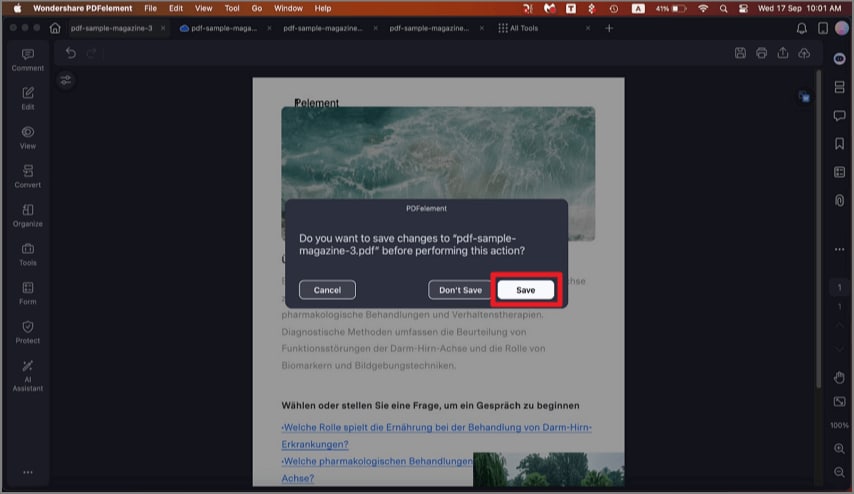save and preview outline generated