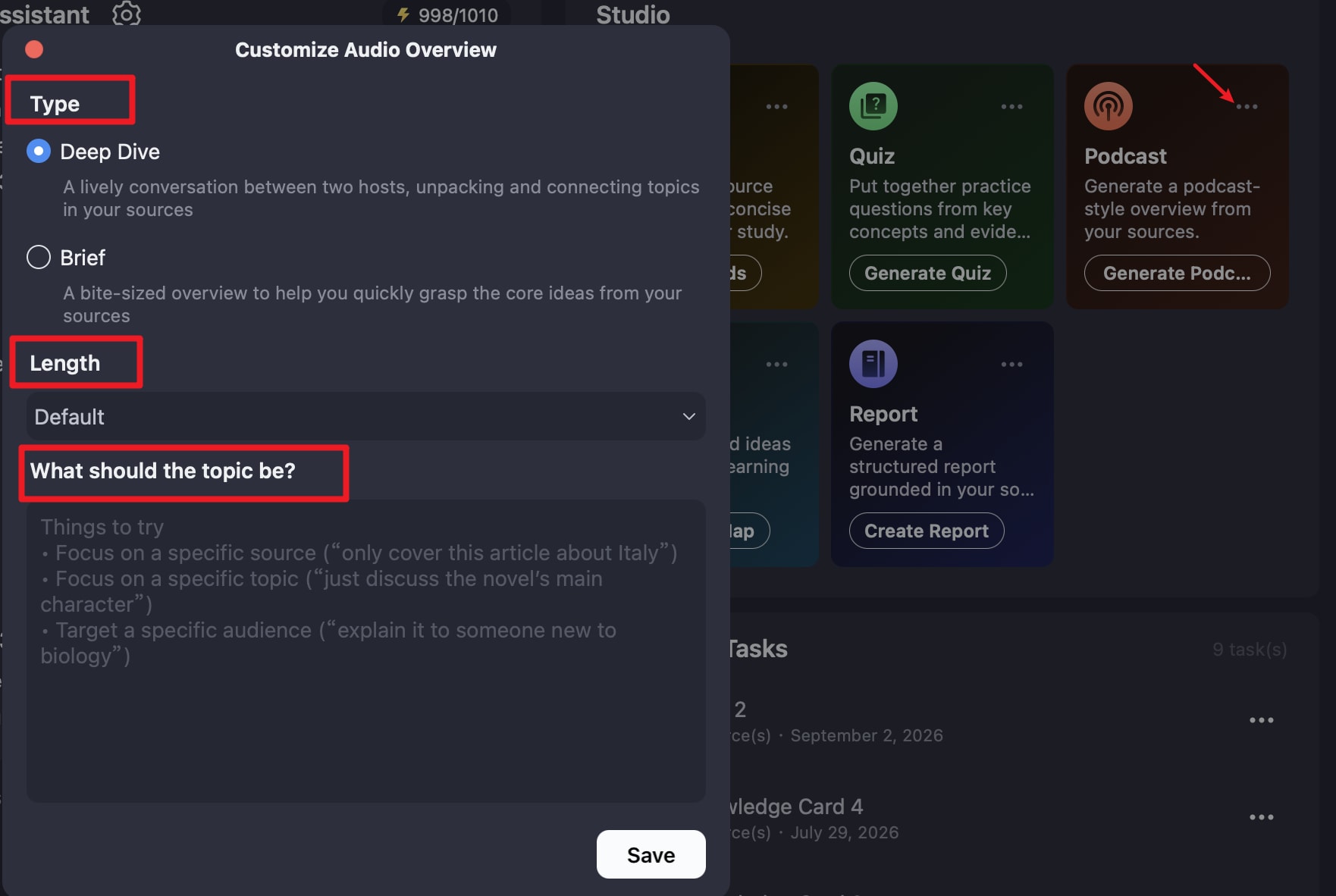 customize podcast