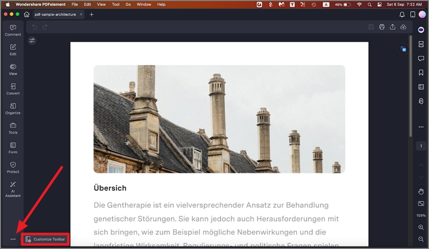 customize toolbar