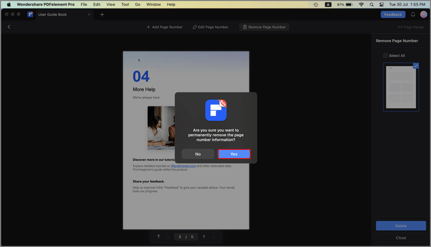 удалить-номер-страницы-подтвердить-на-mac