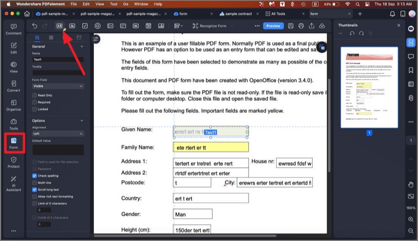 fill non-interactive form