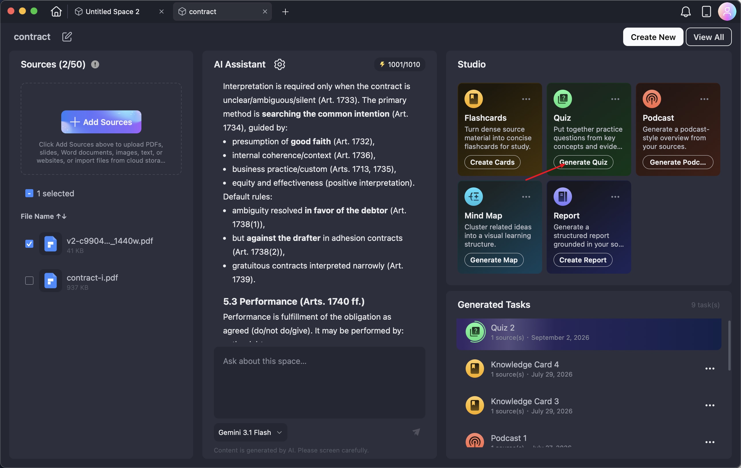 generate quizzes