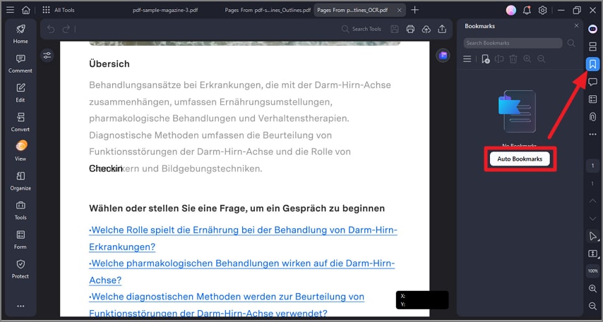 add auto bookmarks