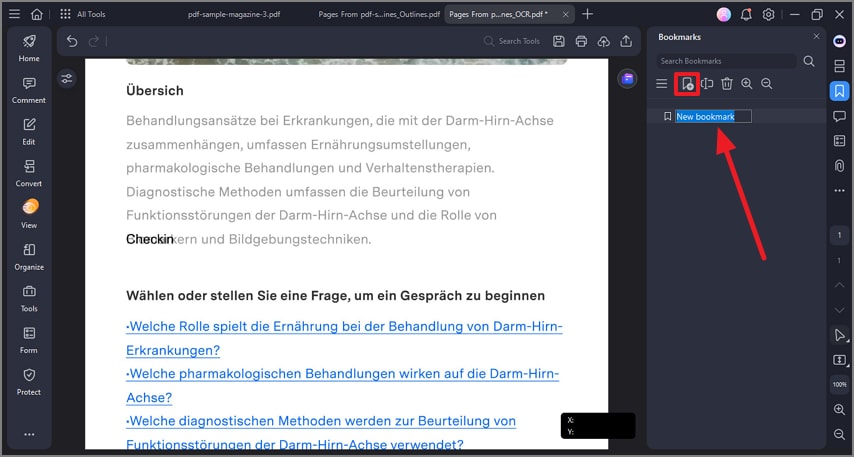 add bookmarks manually pdfelement