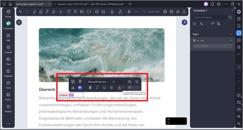 customize comment appearance
