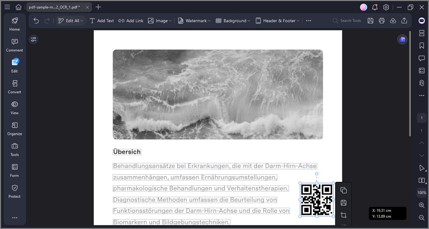 add qr code image to tool