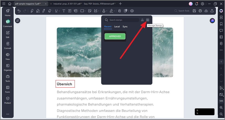 manage stamp settings