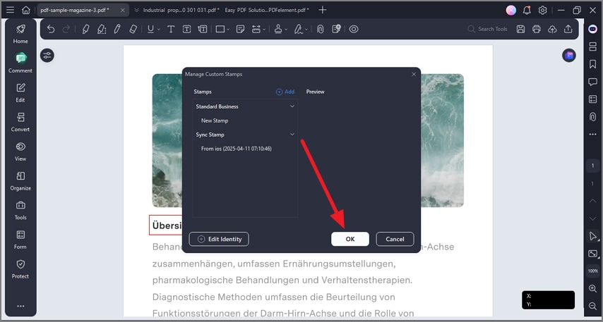 configure settings press ok