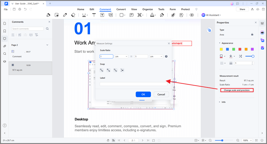 Configuraciones de medición